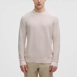Lululemon Athletica Cream Crewneck Sweater with Ribbed Detailing